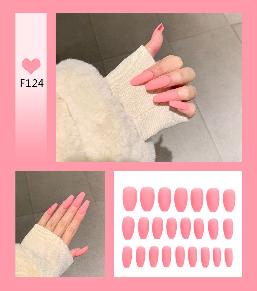 Professional Scrub Ballet Press-On Nails - 24 Pieces F122-F144 | Nail Tools Category