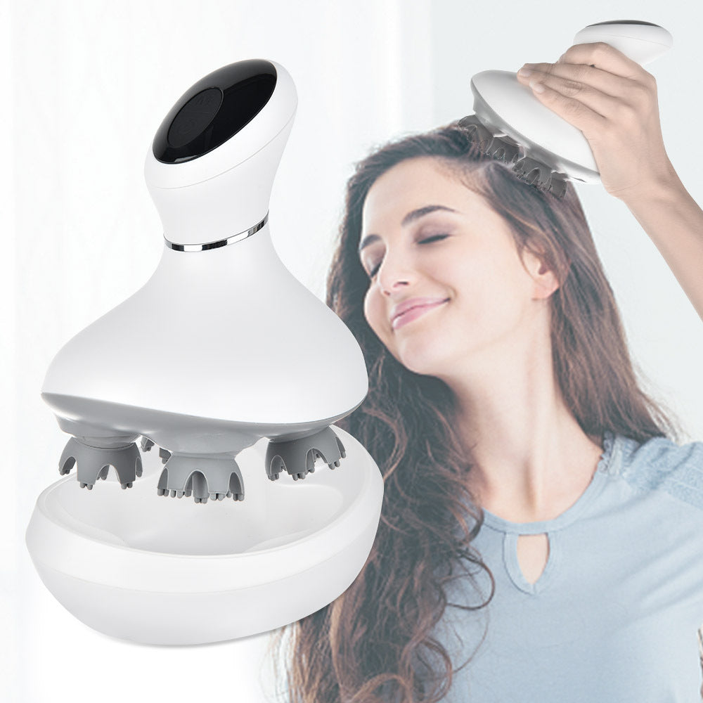 Rechargeable Waterproof Head Massager - Electric Scalp Massager