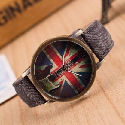 UK Flag Wrist Watch - Stylish Elegant Modern Sophisticated Functional Fashionable Vibrant Statement