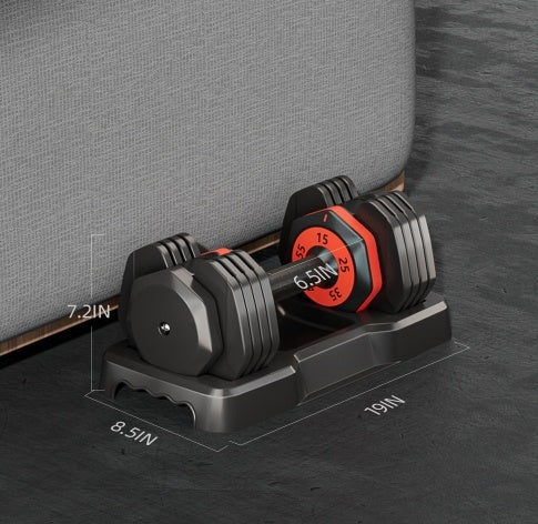 Professional 55LB Adjustable Dumbbell Set - 5-in-1 Quick-Adjust Home Gym Equipment