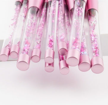 The New 7 Liquid Crystal Liquid Flow Cosmetic Brush Handle Make-up Kit Bag Valve