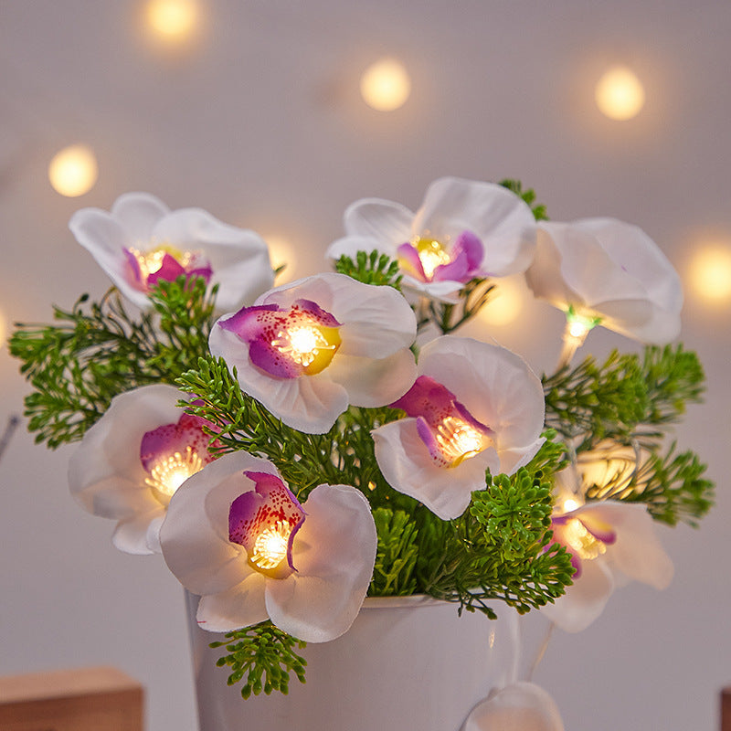 Led Simulering Phalaenopsis Lampa Utomhus Vattentät Innergård Heminredning