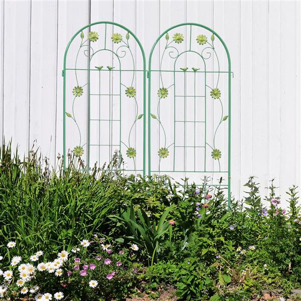 Summer Home Vacation - Metal Garden Trellis for Climbing Plants, Outdoor Flower Stand