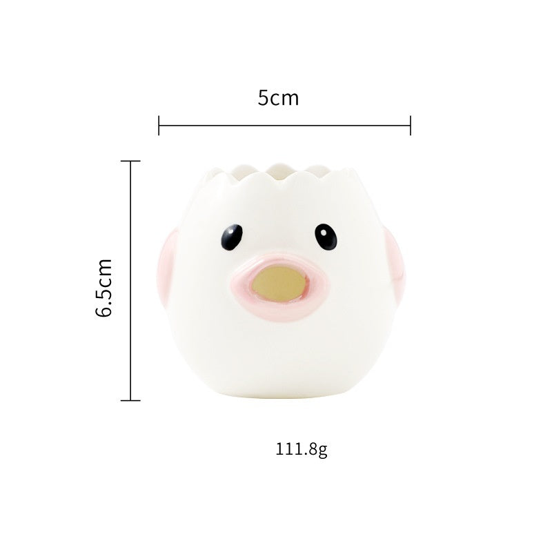 Cute Chicken Ceramic Egg White Separator Kitchen Accessories Practical Egg