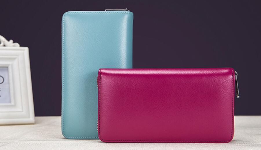 Portefeuille Rfid en cuir véritable de vache pour hommes, nombreux départements, 36 fentes, porte-carte, poche pour téléphone portable, pochette longue