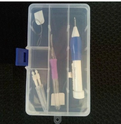 Embroidery Needle Set - Adjustable Punch Needle Tool with 3 Interchangeable Tips