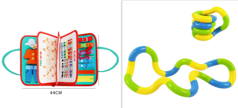 Nouveau livre occupé pour enfants, planche à habiller et boutonner, apprentissage des bébés, éducation précoce, jouet d'apprentissage sensoriel préscolaire