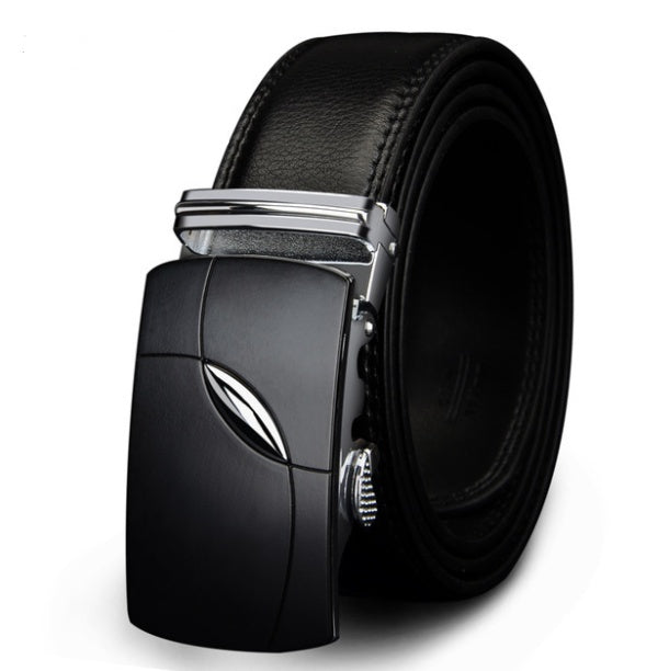 Men's Fashion Business Belt Automatic Buckle - Executive Efficiency