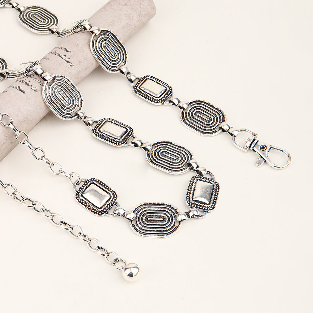 Women's European American Cross Border Waist Chain Boho Style Thin Metal - Global Fusion