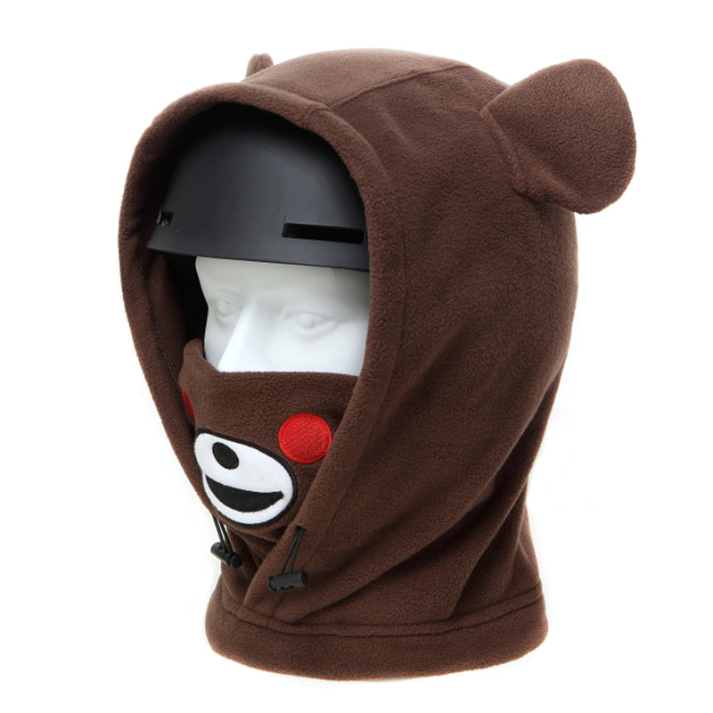 Cartoon Helmet Cover Wearing Ski Face Protection