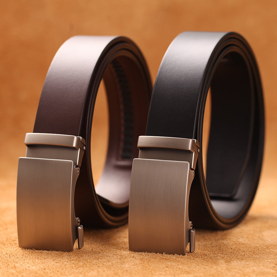 Men's Automatic Leather Buckle Belt - Effortless Convenience