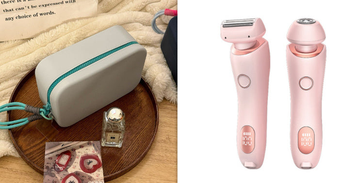 2 i 1 hårborttagning epilator USB uppladdningsbar trimmer kvinnor kroppsrakhyvel ansikte ben armhåla bikini hand blygd rakapparat hårborttagare