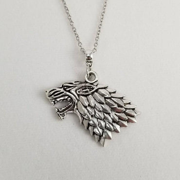 Wolf Head Necklace For Men Stylish Pendant