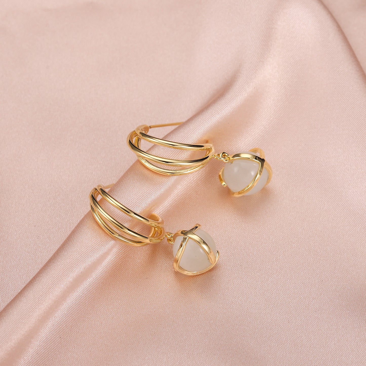Opal Butterfly Stud Earrings Women