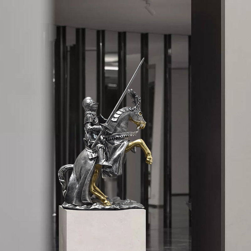 Ornements de chevalier rétro, décorations de bureau