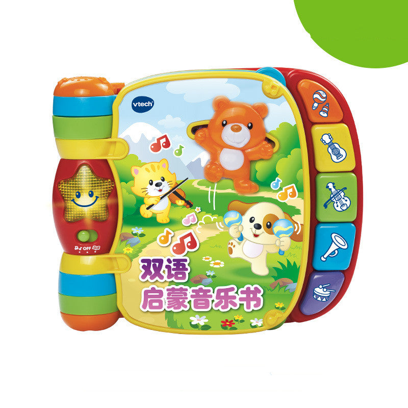 Livre tactile, éducation de la petite enfance, histoire musicale, Machine d'apprentissage bilingue