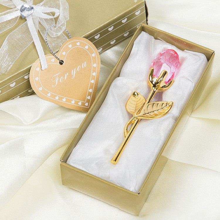 Cristal Métal Rose Saint Valentin Petit Cadeau Mariage
