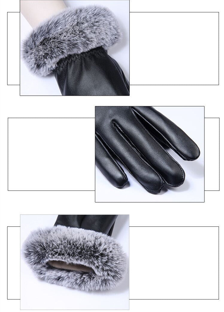 Ladies Plus Velvet Thick Warmth Touch Screen Handskar