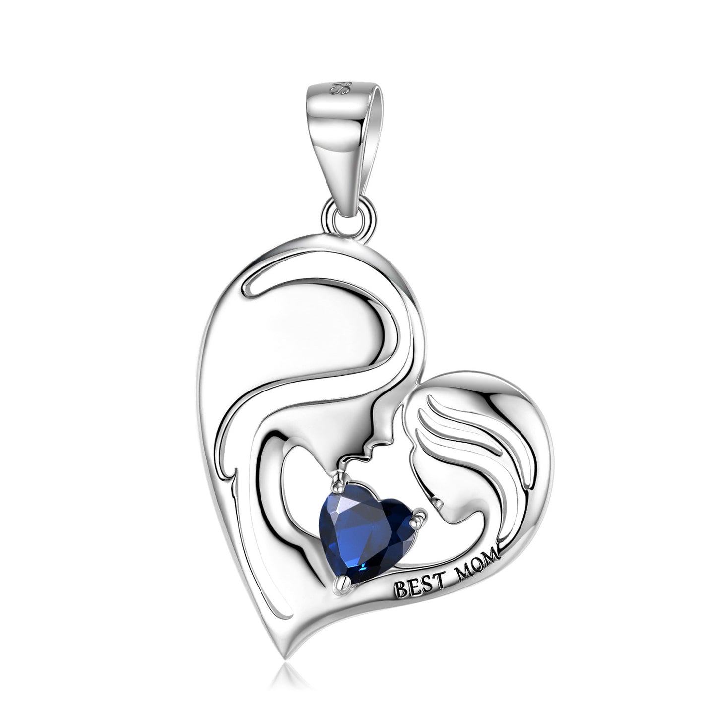 Halsband i 925 sterlingsilver med bästa mamma-motiv, mors dag-serien