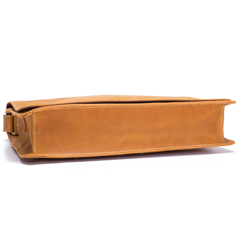 Porte-documents d'affaires à bandoulière en cuir vintage