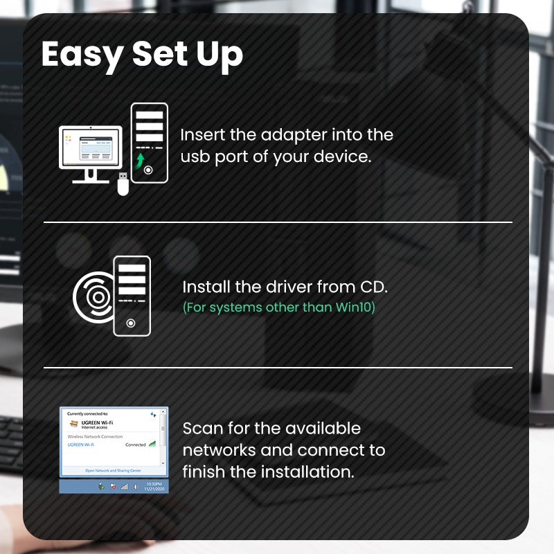 USB trådlöst nätverkskort dator Wifi-mottagare
