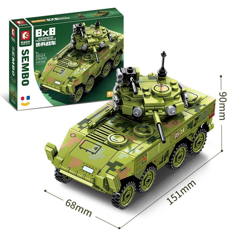 Pusselleksak för montering av tankmodell