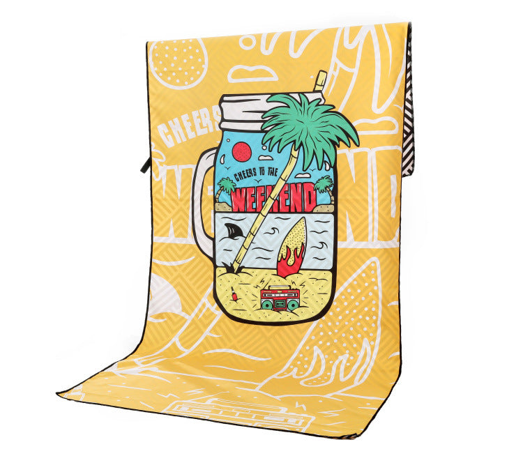Serviette de plage de serviette de sport de plein air de voyage