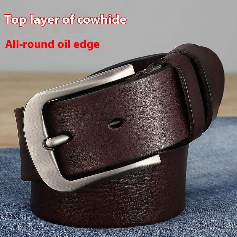 Men's First Layer Cow Leather Belt - Pure Authenticity