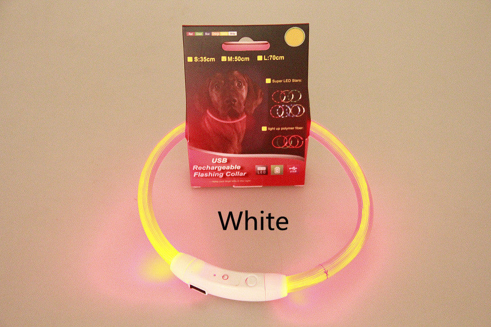 Husdjur blinkande krage USB uppladdningsbart glödande halsband Säkerhet krage Light upp krage för natt gång elektrisk hund krage neon