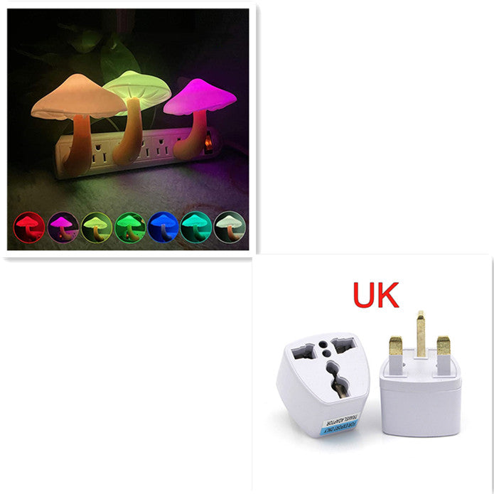 Lampe LED à prise murale en forme de champignon, prise ue US, blanc chaud, capteur de contrôle de la lumière, lumière de chambre à coucher, décoration de la maison