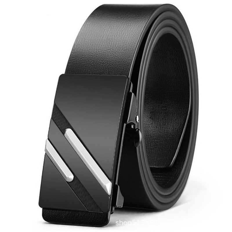 Men's Toothless Automatic Buckle Belt Business Casual Two-Layer Cowhide - Seamless Sophistication