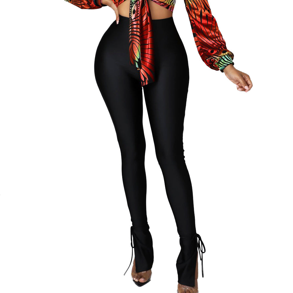 Tight Split Bell-bottom Pants Women - Edgy Appeal