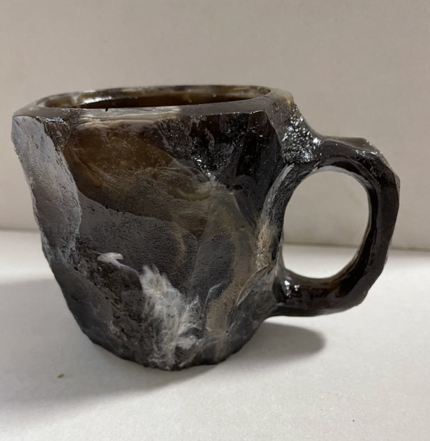 400ml kaffemuggar i hartskristall med handtag, elegant falsk mineralkristallkopp för arbetsplats, heminredning, julklapp, köksredskap