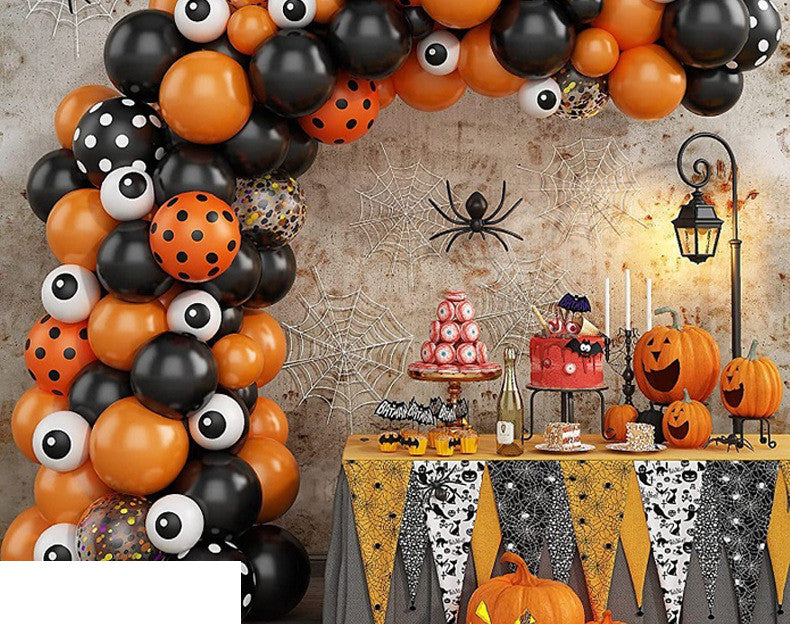 Ensemble de ballons en latex pour décoration de fête d'Halloween