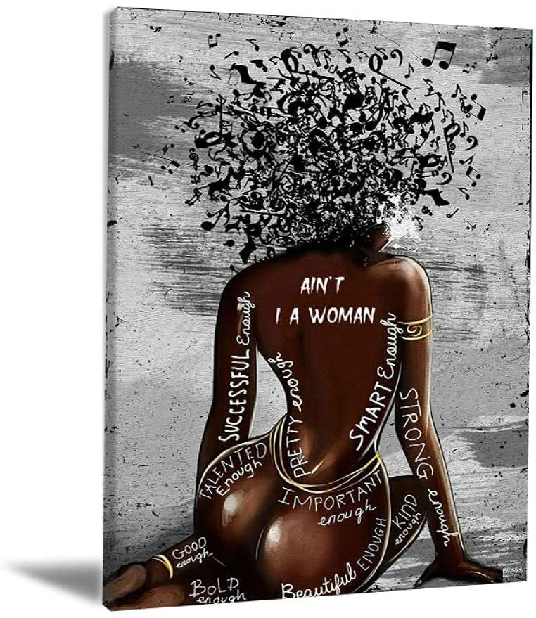 Affiche imprimée d'art de femme noire, peinture de décoration de maison