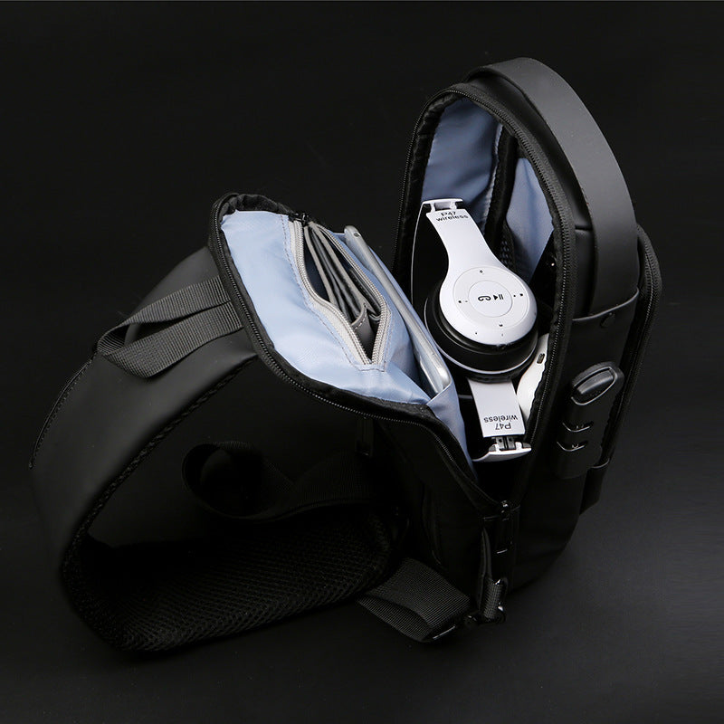 Tactical Security Chest Bag - Password Lock Anti-Theft Crossbody for Men