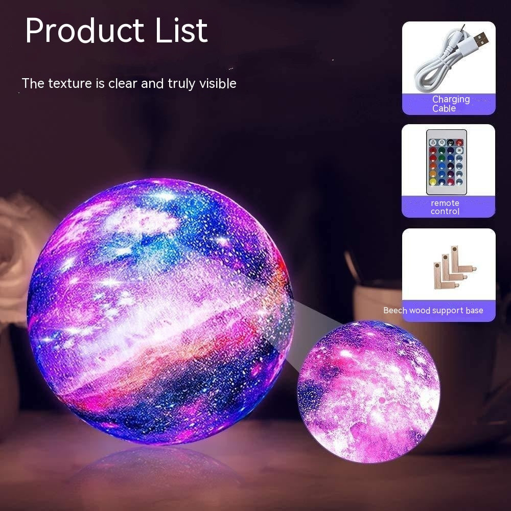 3D-utskrift Moon Light Galaxy Light