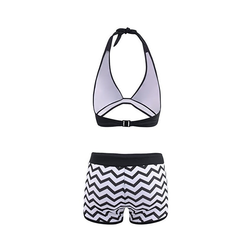 Zigzag Print Dam Badkläder Bikini