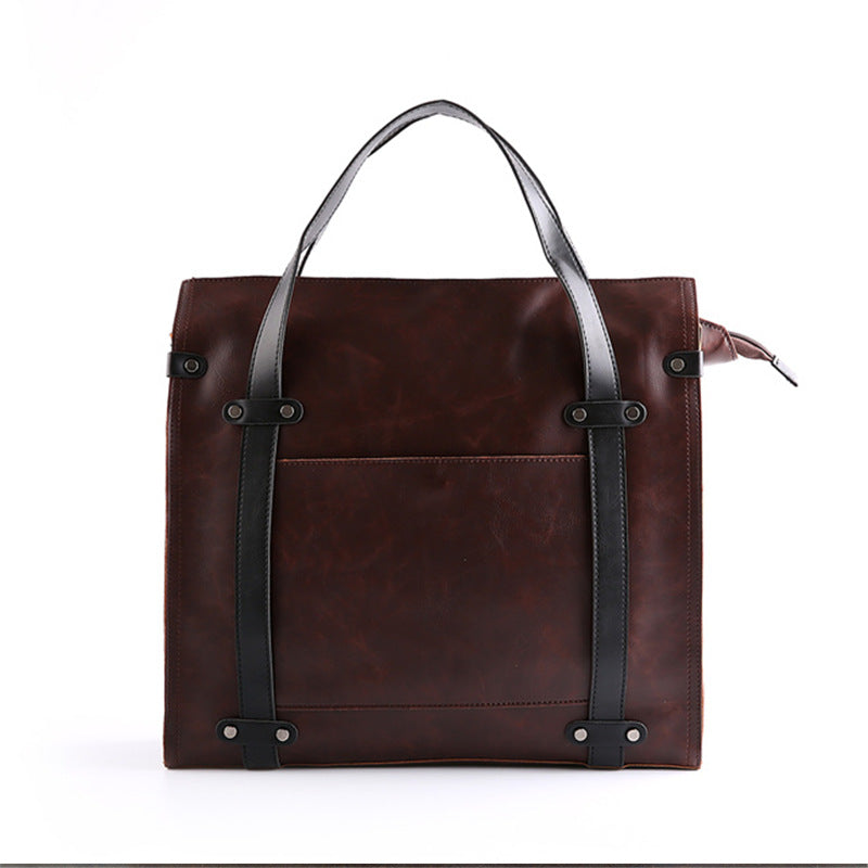 Sac pour hommes d'ordinateur diagonal à une épaule pour documents d'affaires décontractés