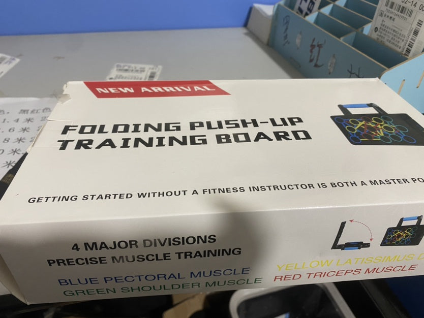 Professional ABS Push-Up Support Training Board - 24 Exercise Magnetic Locking System (Black Blue)