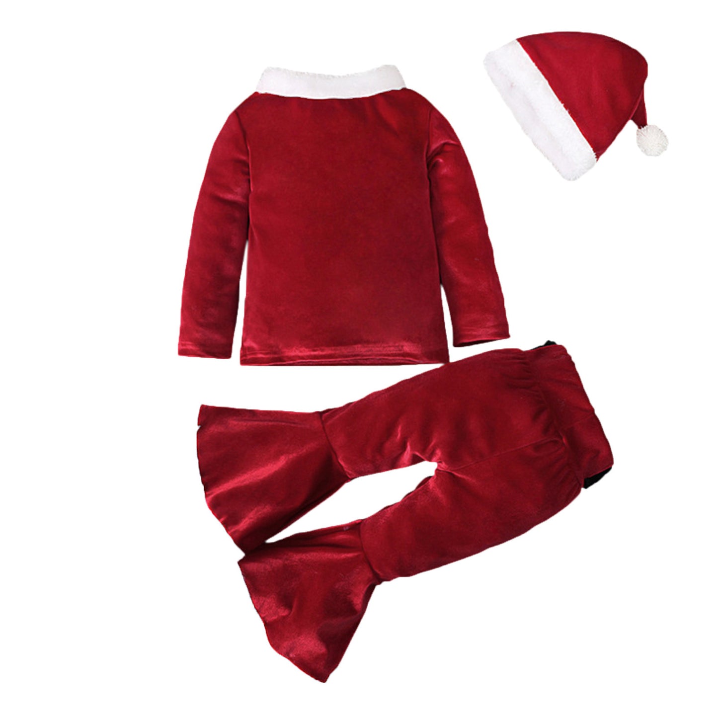 Vinter jul Långärmad skjorta Bell Bottoms Hatt Tredelad barnkläder