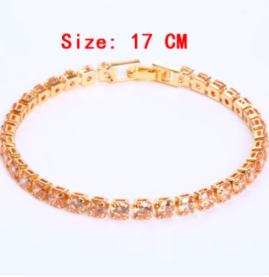 Cubic Zirconia Tennisarmband Iced Out Chain Kristallarmband Dam Herr Guld Armband Smycken