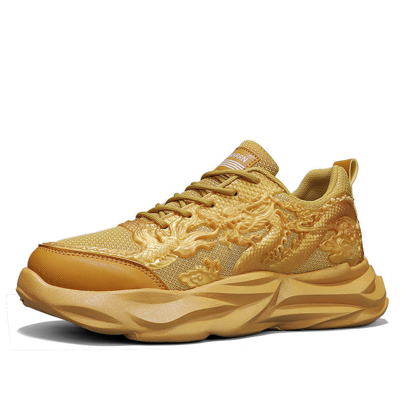Chinese Loong Breathable Casual Fly Knit Sneakers