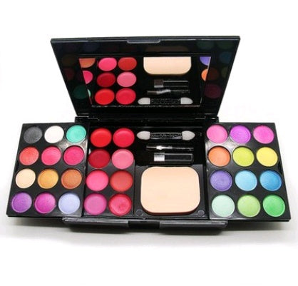 Boîte de maquillage 24 ögonskugga +8 läppstift +4 rouge +3 pulver 39 farg maquillage skiva kombination maquillage brique