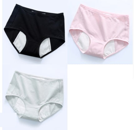 Physiological Pants Girls Ladies breathable antibacterial leak-proof of waist large size menstrual period warm triangle cotton underwear women