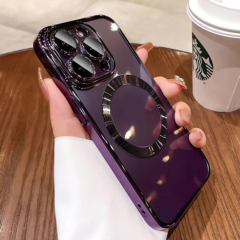 Applicable To Phone Case Tpu Electroplating Magsafe Magnetic Suction