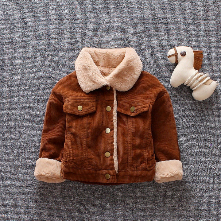 Veste zippée à manches longues en coton pour enfants