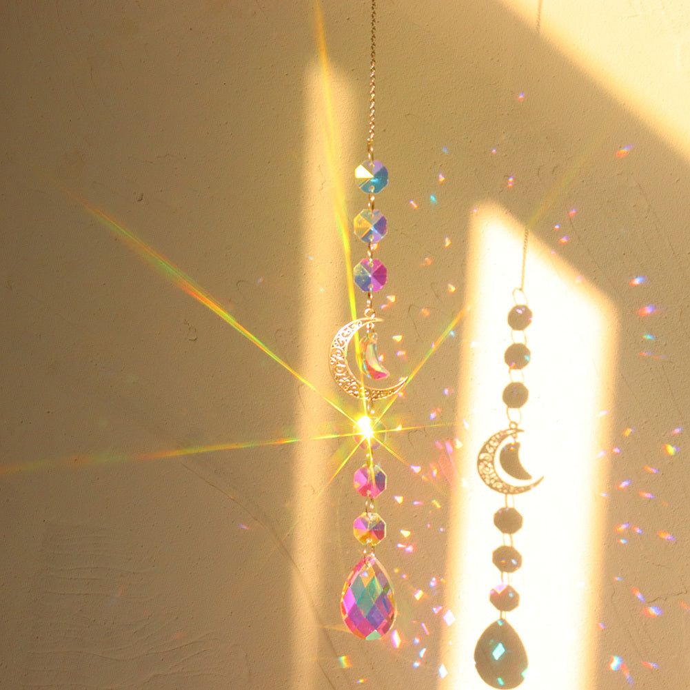 Summer Home Vacation - Suncatcher Crystal Sun and Moon Crystals Prism Rainbow