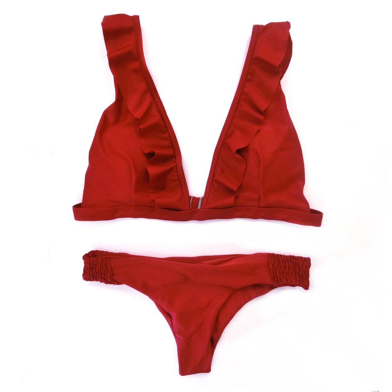 Professional Sexy Split Bikini - Polyester Construction (S-XL, Quick-Drying UV-Protective, Adjustable Straps, Flattering Cut)