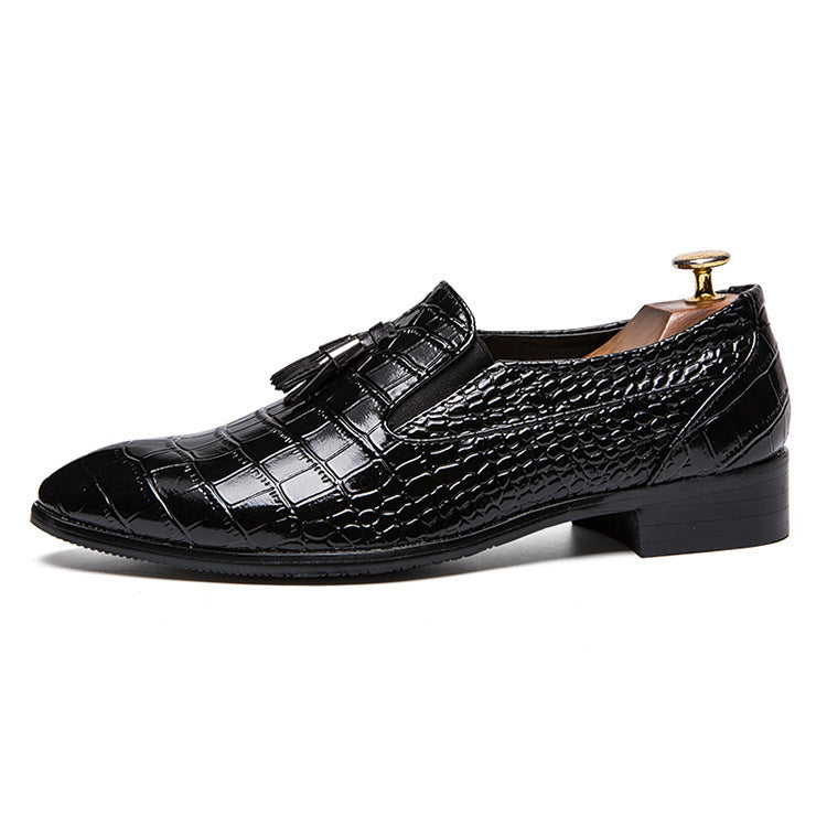 Chaussures pointues en cuir pour hommes